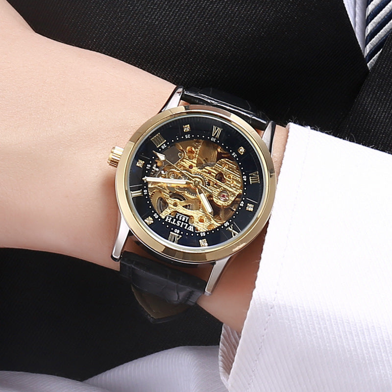 Business Men's Automatic Mechanical Watch Stainless Steel Waterproof