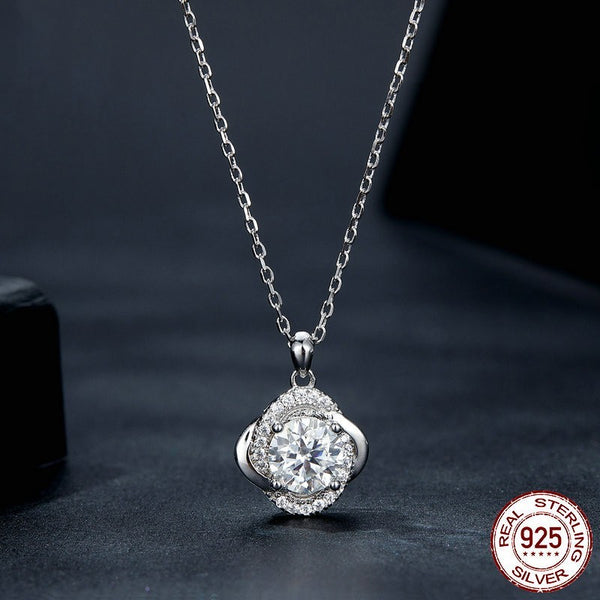 Sterling Silver S925 Sparkling Moissanite Necklace