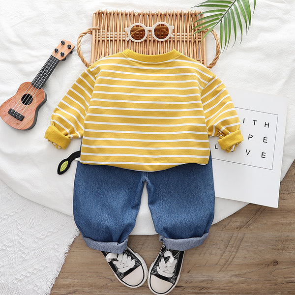 Two-piece For Boys Spring And Autumn Long-sleeve Suit