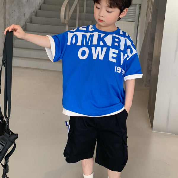 Boys Loose Short Sleeve T-Shirt Shorts Set