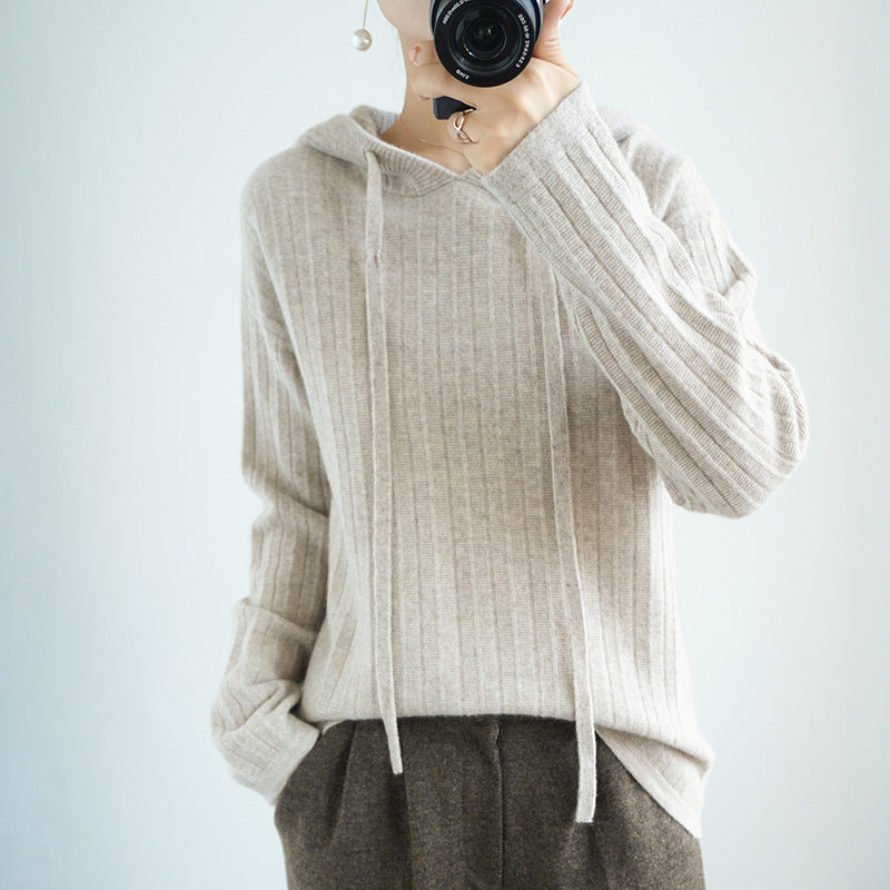 Cashmere hooded sweatshirt