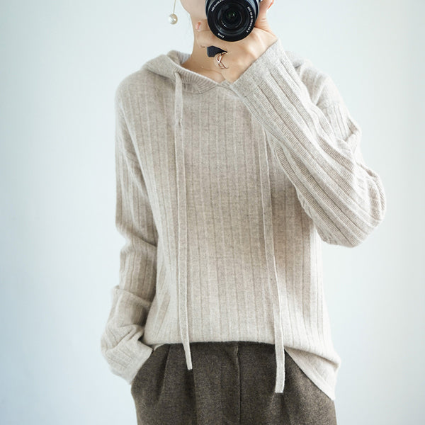 Cashmere hooded sweatshirt