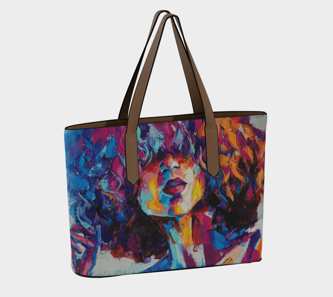 Faces of Grace Vegan Leather Tote Bag