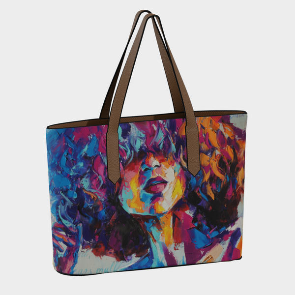 Faces of Grace Vegan Leather Tote Bag