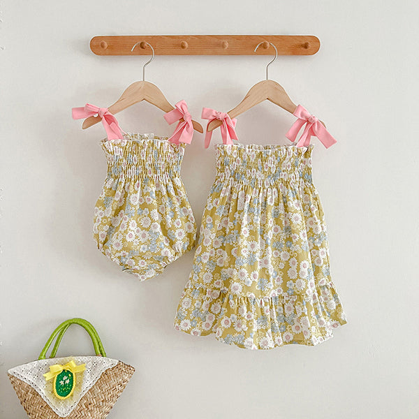 Summer Clothes For Babies Korean Style Baby Girl Rompers Floral Slip Dress