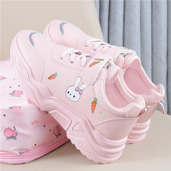 Spring And Autumn Primary School Students Casual All-match Pu Running Shoes