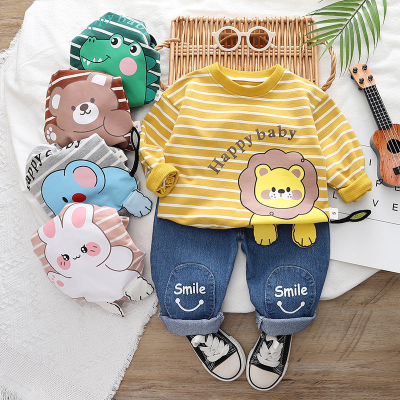 Two-piece For Boys Spring And Autumn Long-sleeve Suit