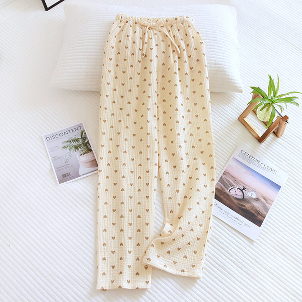 Women's Double-layer Cotton Yarn Home Pants