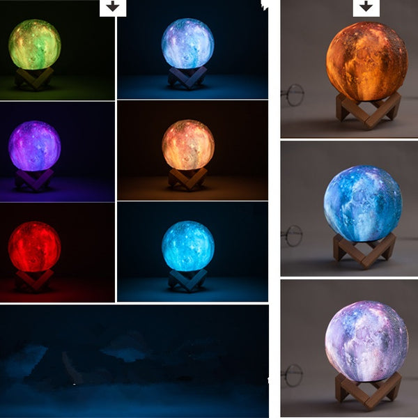 3D Printing Lunar Light Painting Creative Gift Night Light