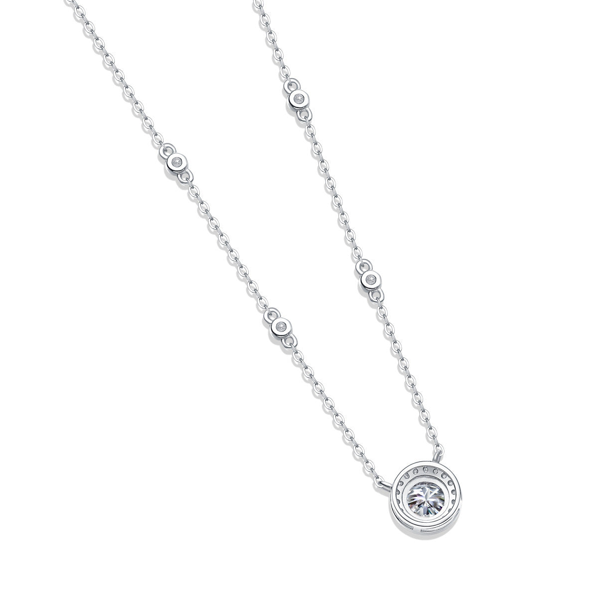 S925 Silver Necklace Moissanite Little Star Pendant