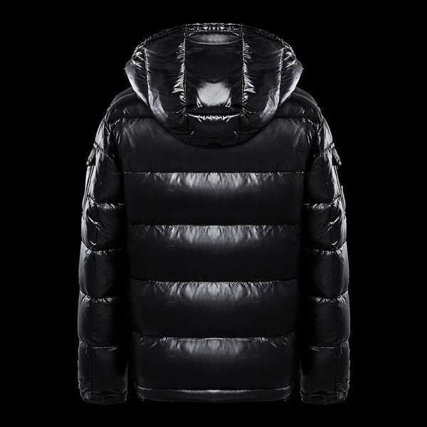 Down Jacket Black Glossy Couples Coat