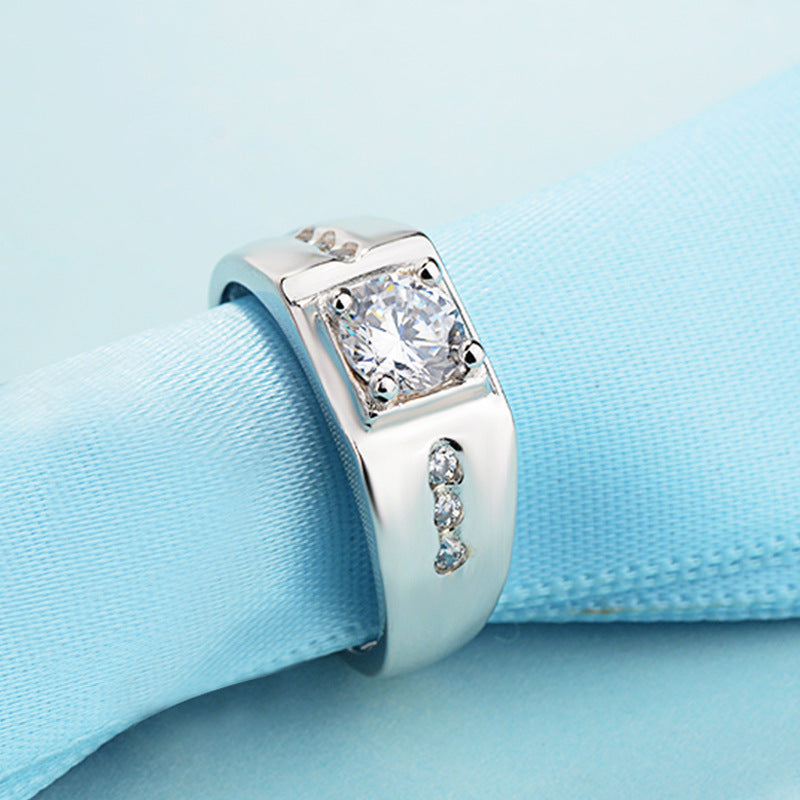 Men's Diamond Ring Moissanite Ring Fashion