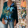 Spring And Autumn Women's V-neck Loose Large Cuff Pullover