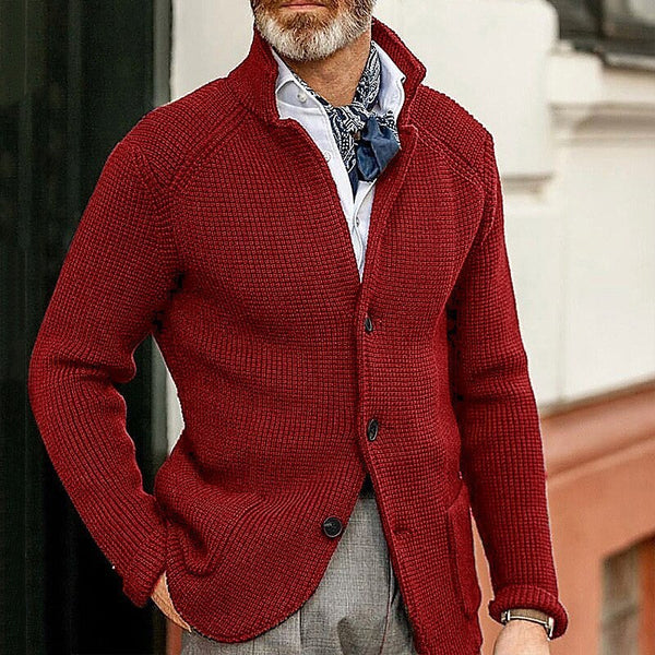 Fashionable Knitted Sweater Men's Coat