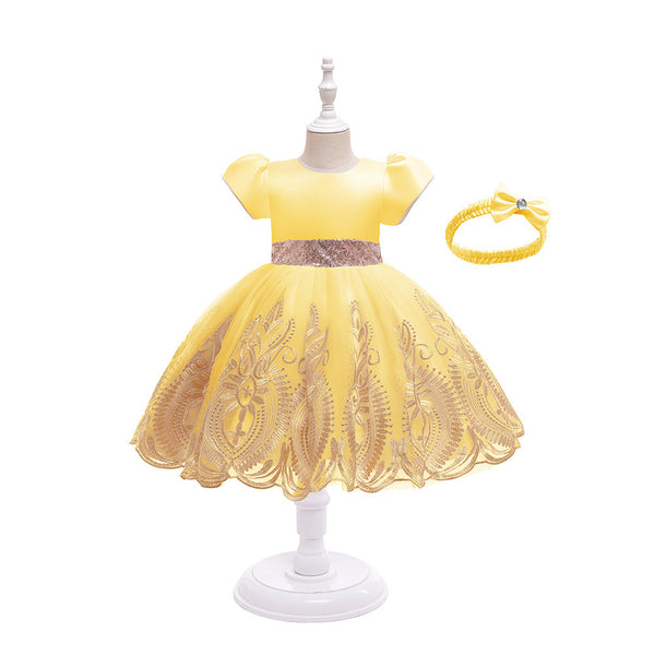 Girls Dress European And American Princess Dress Mesh Tutu Skirt