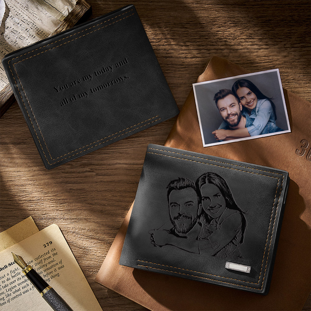 Personalized Photo Wallet Engraved