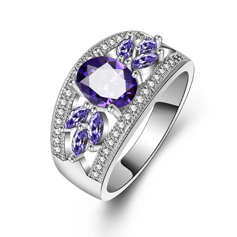 Floral Amethyst Ring