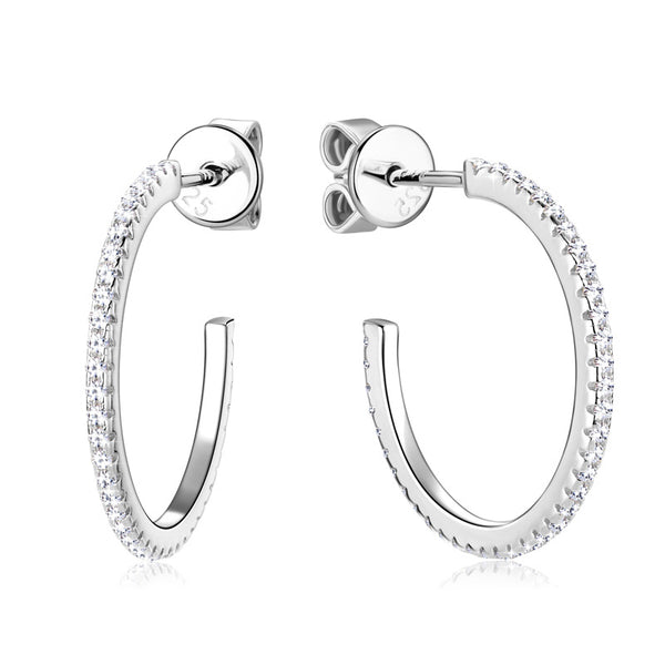 Women's Half-open Moissanite Earrings Straight Row