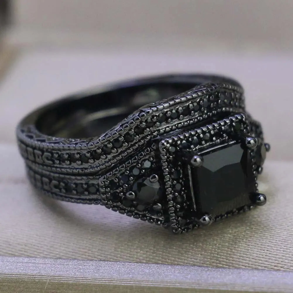 Black Charm Couple Rings