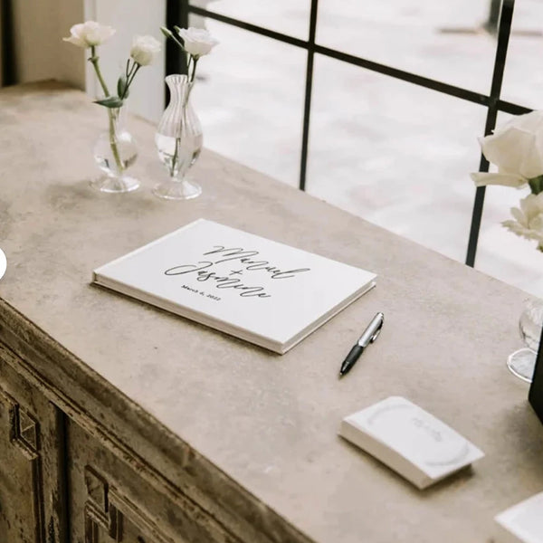 Personalized Wedding White Guest Book