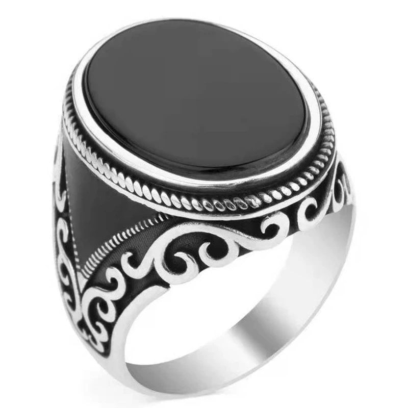 Dark Glamour Mens New Vintage Rings Geometric Shadow