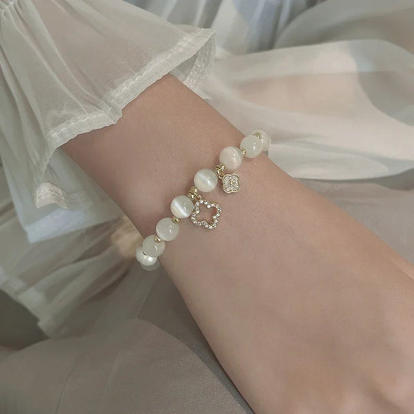 White Opal Crystal Lucky Bracelet