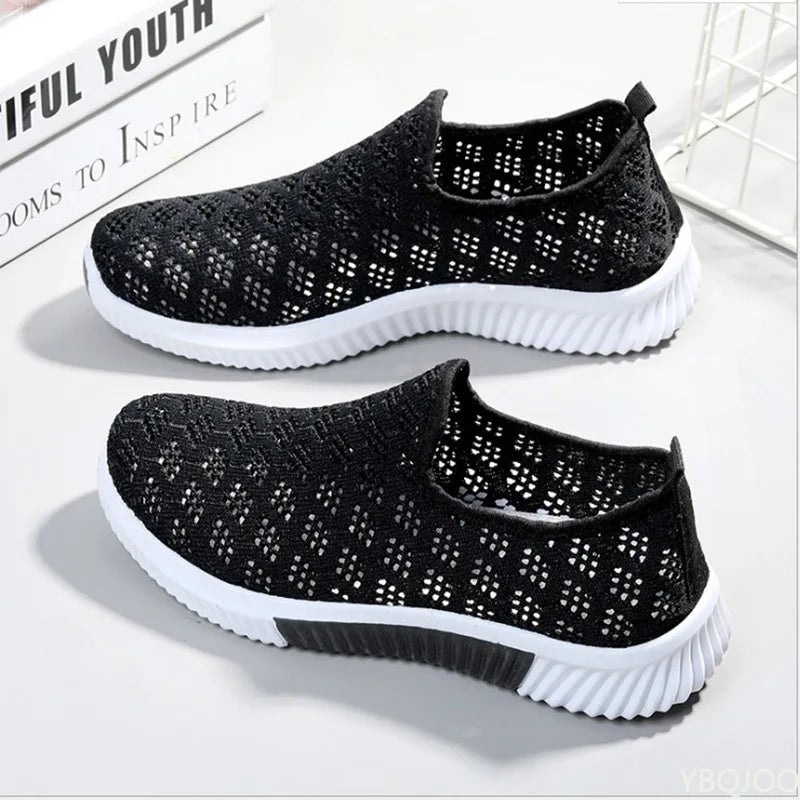 Women Breathable Flats Soft Sole Casual Sneakers