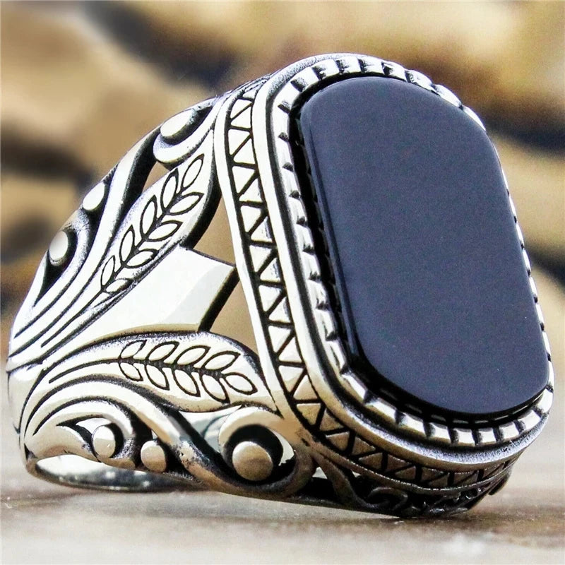 Dark Glamour Mens New Vintage Rings Midnight Rebellion