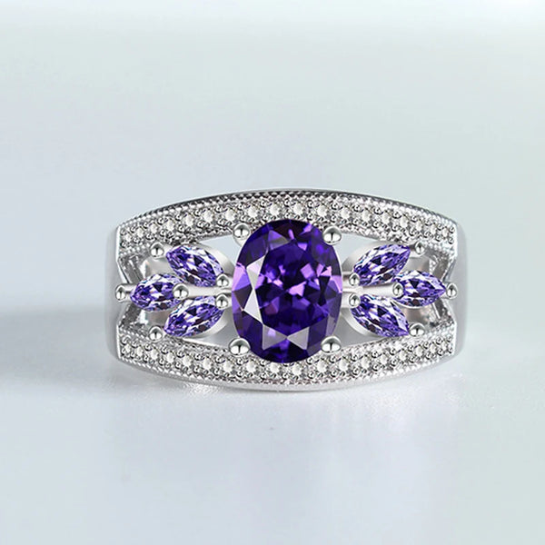 Floral Amethyst Ring