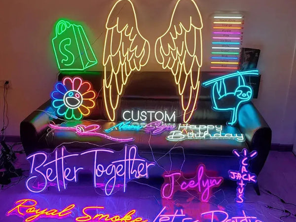 Free Quote Custom Neon Signs Indoor or Outdoor Wedding Decorations,  Business Logo, Bar Sign, character or Name