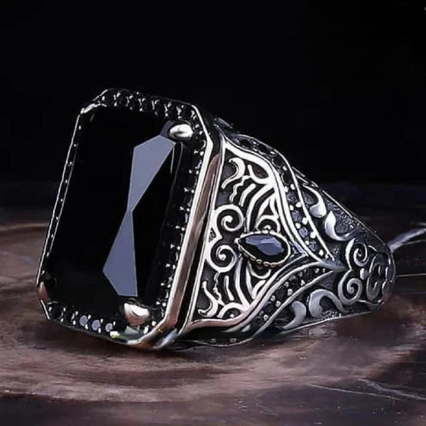 Dark Glamour Mens New Vintage Rings Midnight Rebellion