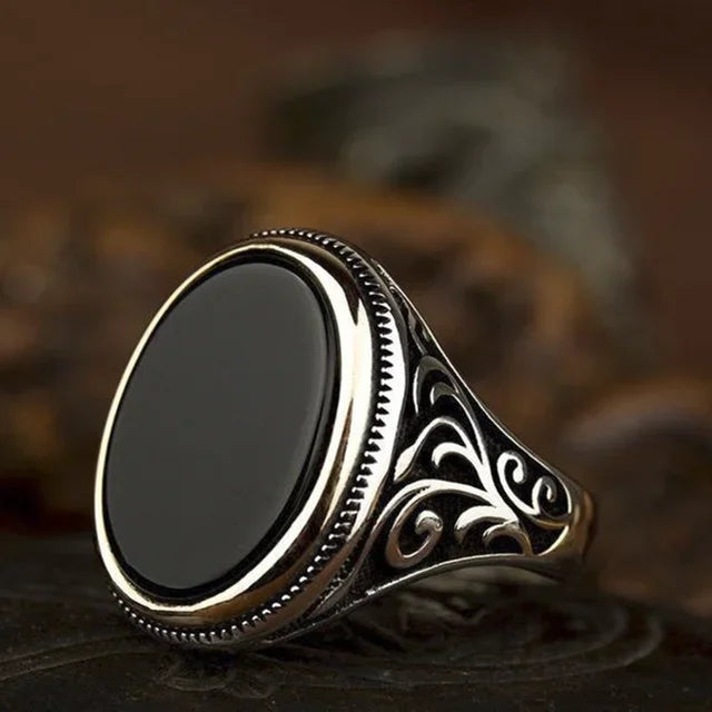 Dark Glamour Mens New Vintage Rings Geometric Shadow