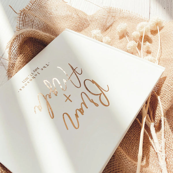 Personalized Wedding White Guest Book