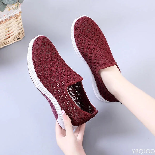 Women Breathable Flats Soft Sole Casual Sneakers