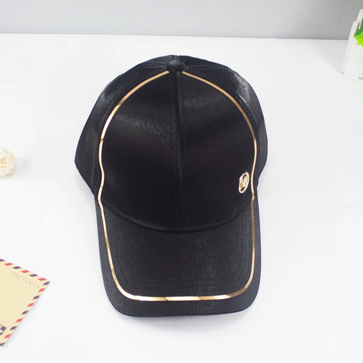 Gold Border Shining  Baseball Caps