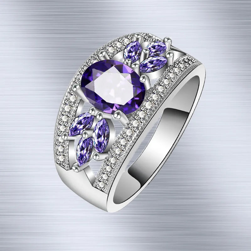 Floral Amethyst Ring