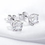 Moissanite Diamond Studs Earrings S925 Silver Platinum Plated GRA 0.1-3CT Test Passed