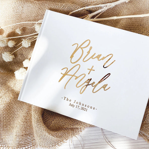 Personalized Wedding White Guest Book