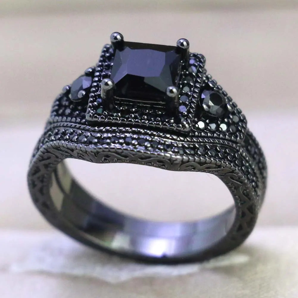 Black Charm Couple Rings