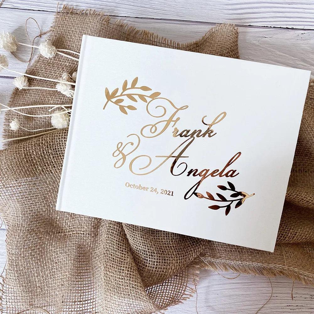 Personalized Wedding White Guest Book