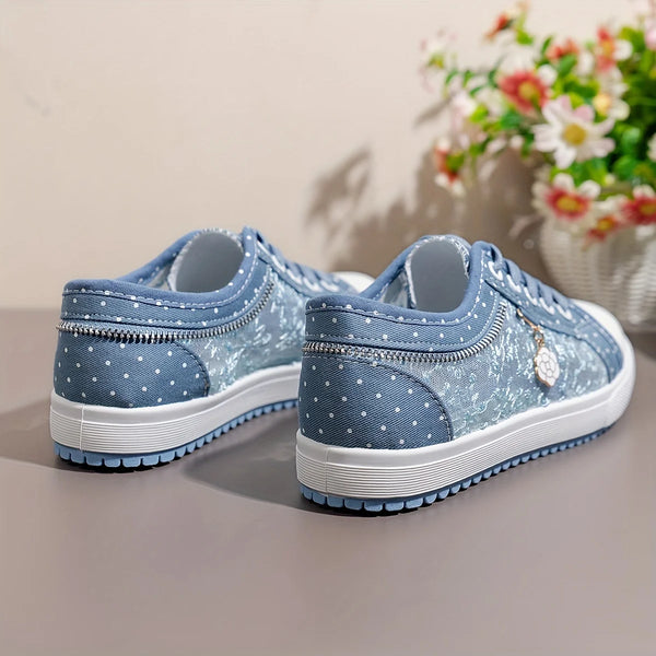 Summer Casual Cutouts Lace Canvas Flat Shoes