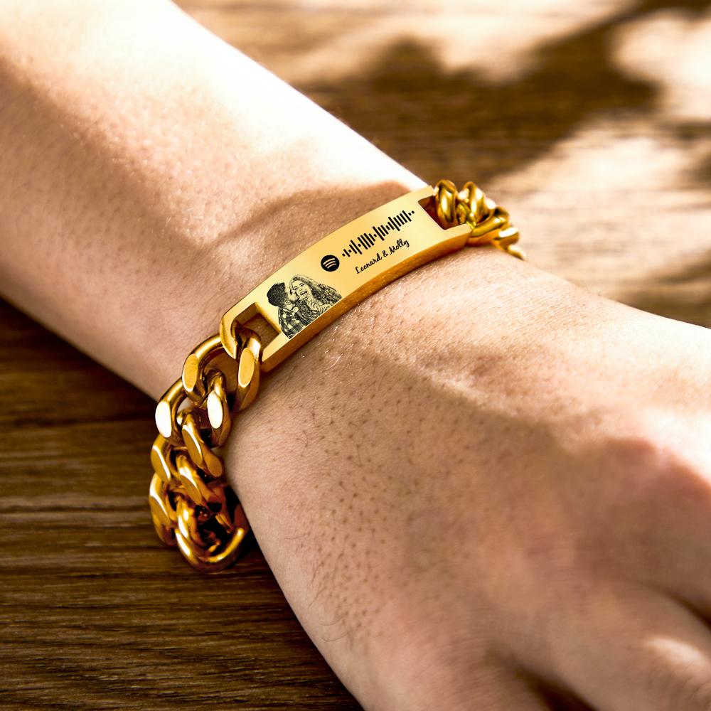 Personalized Spotify Code Bracelet with Your Photo