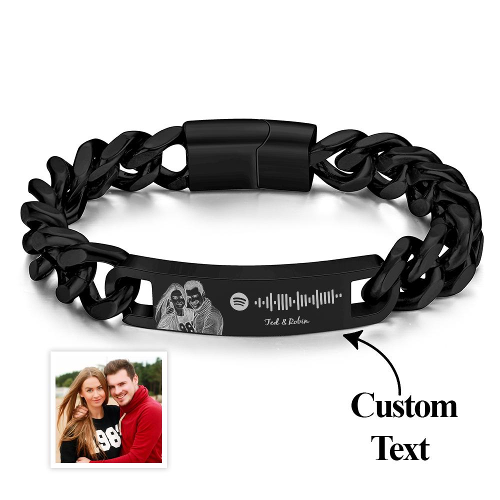 Personalized Spotify Code Bracelet with Your Photo