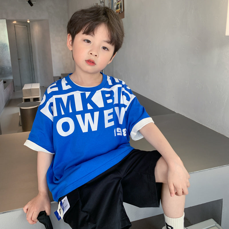 Boys Loose Short Sleeve T-Shirt Shorts Set