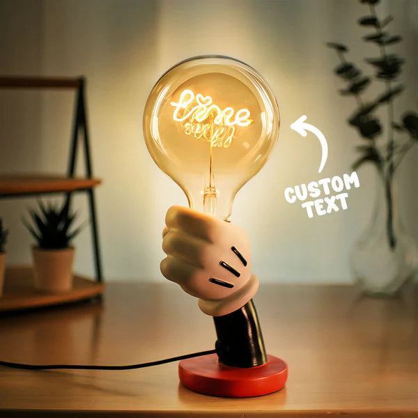 Custom Text Vintage Edison Led Filament Modeling Lamp Soft Light Bulbs