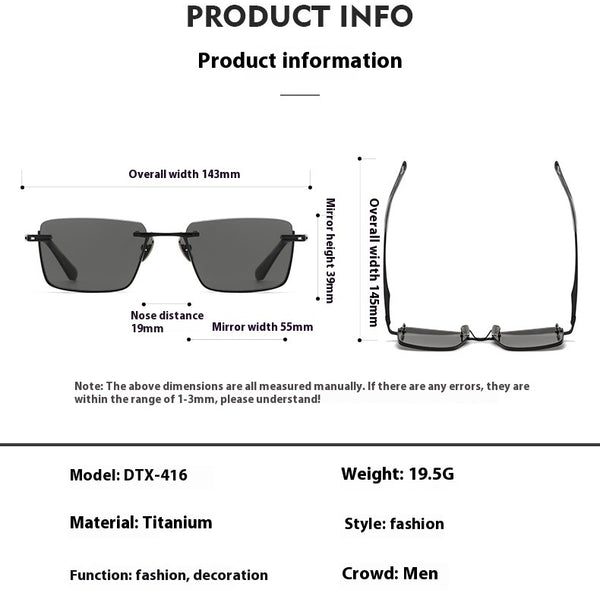 UV-proof Pure Titanium DTX416 With Myopic Glasses Option Fashionable Polarized Sunglasses For Women