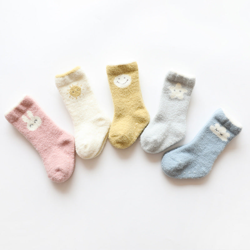 Mink Velvet Thickened Baby Socks Non Slip