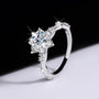 S925 Sterling Silver Ring Moissanite