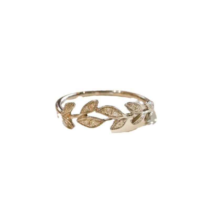 Sterling Silver Stackable Branches Moissanite Ring Women