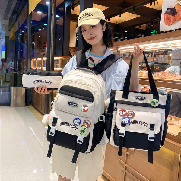 Junior High School Student Simple All-match Travel Backpack